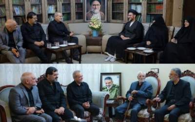 دیدار پزشکیان با خانواده شهیدان خطیب و موسوی