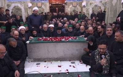 روضه‌خوانی حسنین الحلو بر پیکر رهبر شهید  <img src="https://cdn2.jahannews.com/images/video_icon.png" width="11" height="10" border="0" align="top">