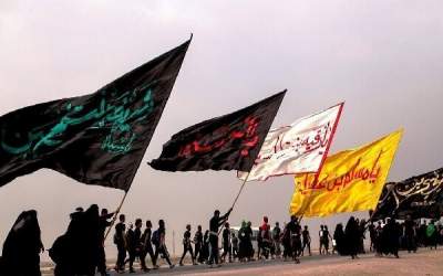 برپایی موکبی در عمود ۱۶۸ مشایه به‌یاد شهدای میناب