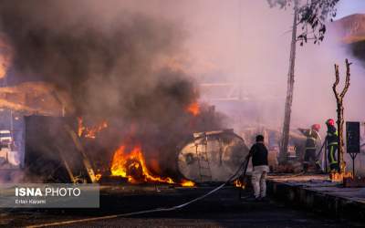تصاویر حادثه انفجار تانکر سوخت در سنندج  <img src="https://cdn2.jahannews.com/images/picture_icon.png" width="11" height="10" border="0" align="top">